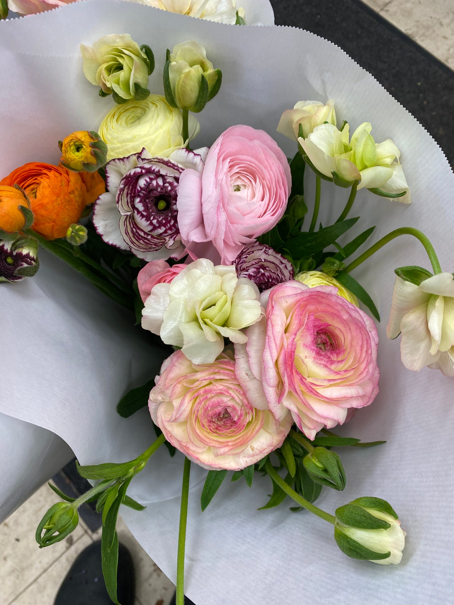 Ranunculus & Butterfly Bouquet