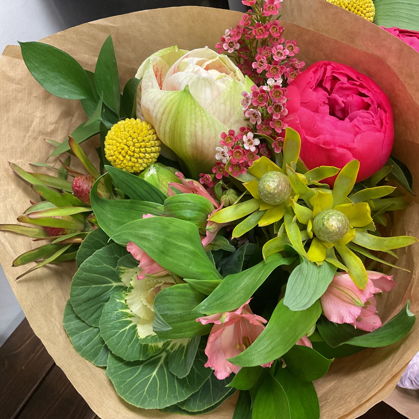 Amaryllis & Peony Bouquet